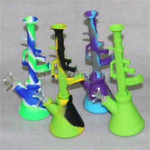 pipes à eau en silicone bongs en silicone pipe à eau narguilés en verre tuyaux waterbongs nectar recuperateurs carb caps DHL