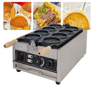 Hot Koop Snacks Munt Wafelijzer 110V 220V Elektrische Karton Panda Wafel Ronde Munt Wafel Baker wafel Machine