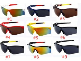 Marque Sports de plein air cyclisme lunettes lunettes vtt vélo verre coupe-vent coloré UV400 sport lunettes de soleil Oculos Ciclismo