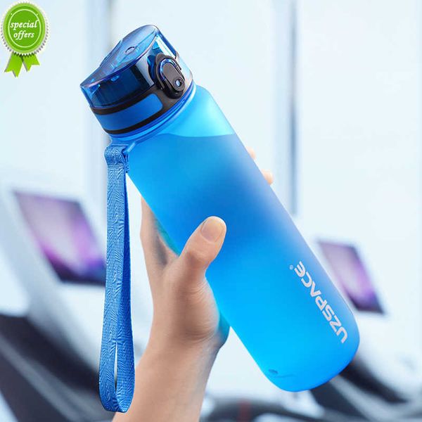 Offre spéciale bouteille d'eau de sport 500/1000ml shaker de protéines voyage en plein air Portable étanche verres en plastique bouteille de boisson sans Bpa