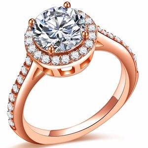 Vente chaude Stone en acier inoxydable Engagement de mariage Solitaire Ring Projection Promesse Promesse Valentin Anniversaire Livraison GRATUITE