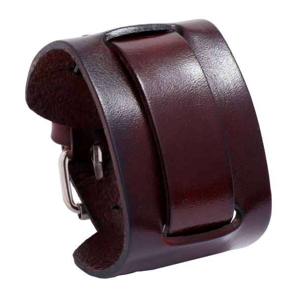 Offre spéciale bracelet en cuir élégant largeur Bracelets faits à la main hommes en cuir véritable bijoux accessoires réglable en gros