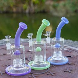 Nuevo Splash Guard Birdcage Vidrio grueso Embriagador Bong Rueda Filtro Dentro de percoladores Vidrio Aceite Dab Rigs Cúpula Perc Bongs Púrpura Rosa Tubería de agua