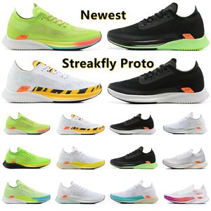 Streakfly Proto Flyknit Hombres Running Designer Shoes Sneaker Black Green White Silver Pink Barely Volt Multi Color Platform Outdoor Women Men Sports Sneakers Zapato