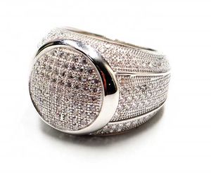 Offre spéciale bijoux Hip Hop à la mode bague de mariage rose jaune diamant blanc bague de promesse de diamant uni