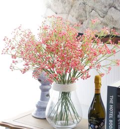 Flor de simulación de gypsophila de la aliento del bebé artificial único para la decoración del hogar de la boda de la fiesta 80 cabezas de 80 años 23.6 "longitud