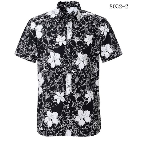 Chemise hawaïenne à manches courtes pour homme, vêtement d'été ample, imprimé, à la mode, 100% coton, motif Floral, taille américaine