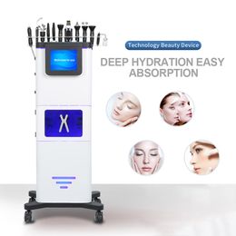 Hot Sale Verticale Aqua Peeling Zuurstof Jet Machine voor Huidverjonging Water Aanvullen Gezicht Vormgeven Rimpel Verdrijven Dermabrasie met 11 Werkende Handvatten