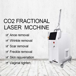 Vente Flash Machine Laser CO2 fractionnée verticale, blanchiment de la peau, soins vaginaux, matrice de points, resurfaçage du visage, jaune, élimine la vulve, dispositif de pincement