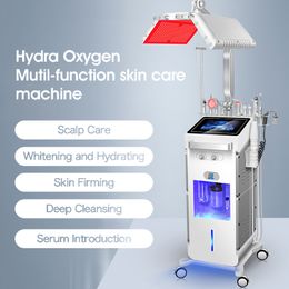 Hydra Oxygen Multi-fonction Machine de soins de la peau Resserrement de la peau Dermabrasion Nettoyage à bulles Aqua Peel Hydratant PTD Photon Promoteur du métabolisme