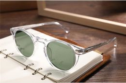 Star Vintage Gregory Peck Round Sunglasses HD Gepolariseerde UV400 Lense 45-23-145 Unisex Lichtgewicht geïmporteerd Pure-Plank Fullset Case