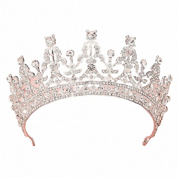 Accesorios de boda de venta caliente Bride Rhineste Crystal Crown Tiaras para Queens Cora H9nb#