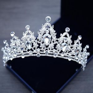 Headpieces White Crystal Bridal Jewelry Tiara Headpieces Crown Princess Headpiece trouwjurk Bridal Accessories