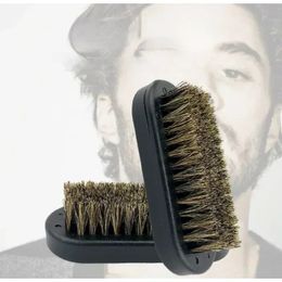 Brosse à barbe en gros de vente chaude avec brosse à cheveux en poils de sanglier pour hommes