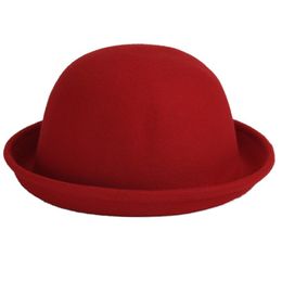 Vrouwenhoeden Vintage Fedora Chapeau Feutry Winter Vilt Sombreros de Feiltro Solidcappello Bombetta Caps