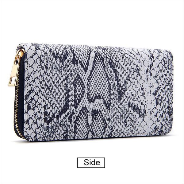 Offre spéciale femmes longue pochette portefeuille mode motif serpent conception fermeture éclair sac à main dames portefeuilles Serpentine rue décontracté téléphone pochette sac d'argent