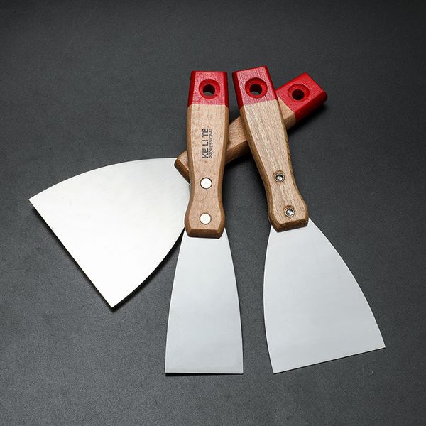 Couteau à mastic avec manche en bois, en acier au carbone, manche en hêtre tchèque, grattoir en acier inoxydable, offre spéciale