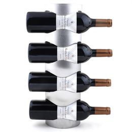 Gran oferta, 1 unidad, soporte para vino montado en la pared de acero inoxidable con 3 o 4 orificios, soporte para botella de vino doméstico para uso doméstico con tornillos