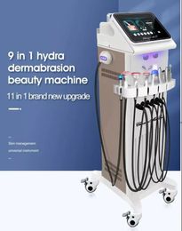 Hete verkoop 9 in 1 microdermabrasie hydro water zuurstofmachine gezichtshuidverzorging rimpels acne verwijdering verjongingssalonapparaat