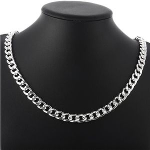 Ventas calientes 925 hombres de plata esterlina 1 + 1 Figaro 10MM Hip Hop cadena collares moda bisutería