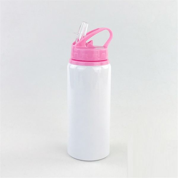 Ventes chaudes Bouteilles d'eau en aluminium 600ML Blancs de sublimation Grande bouche Buse d'aspiration Bouilloire Couleur blanche Coupe d'eau de sport en plein air T9I001144