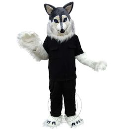 Hot Sales Black Husky Mascot Kostuum Verjaardagsfeestje Cartoon thema fancy dress Pluche kostuum