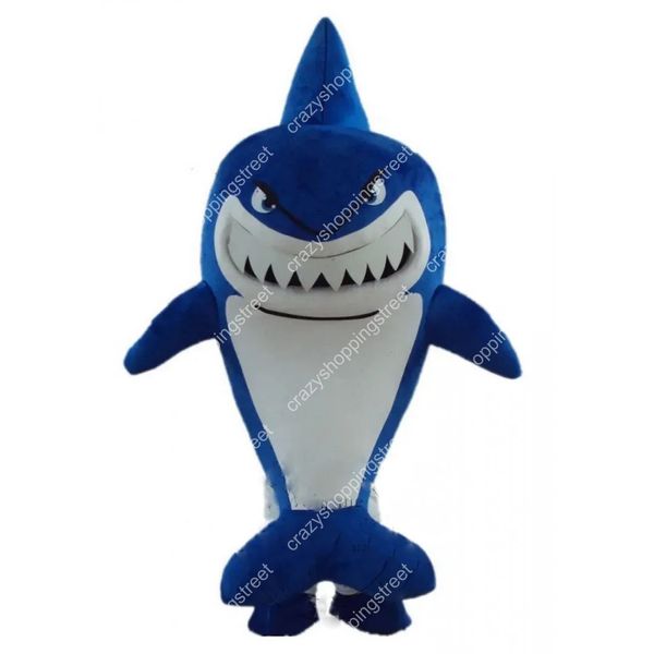 Costume de mascotte de requin bleu, tenue de personnage de dessin animé, tenue d'halloween, de noël, robe de soirée fantaisie, taille adulte, anniversaire, tenue d'extérieur, offre spéciale