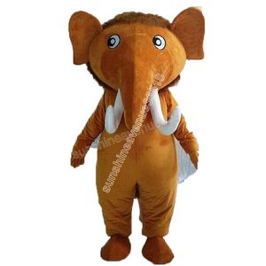 Ventes chaudes Brown Elephant Mascot Costume Top Cartoon Anime THEME CARNIVAL UNISX ADULTES Taille de Noël Fête d'anniversaire