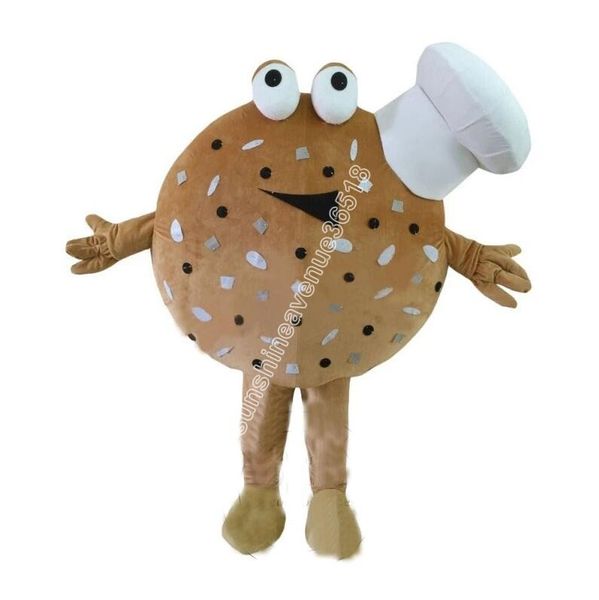 Hot Sales Cookie Chef Mascot Costume Top Cartoon Anime THEME CARNIVAL UNISEX ADULTES Taille de Noël Party Anniversaire Outdoor Tiptid