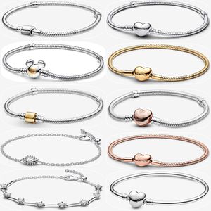 Hot sales Designer Armbanden voor vrouwen Kerstmis Nieuwjaar Vakantie Sieraden Cadeau DIY fit Pandoras Sparkling Pear Halo Chain Armband Set met originele doos Groothandel