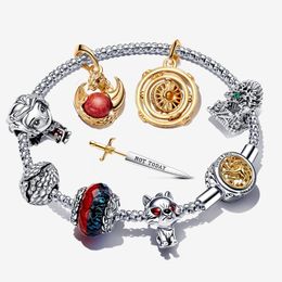 Ventas calientes Diseñador Pulseras con dijes para mujer Collar de plata de ley 925 DIY Fit Pandoras Pendientes Juegos de tronos Pulsera con dijes Conjunto Joyería Regalo perfecto