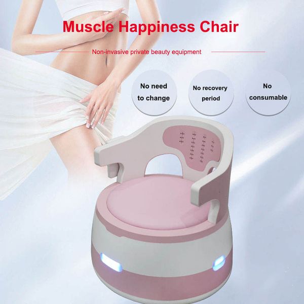 Ventas calientes Ems Body Suit Piso pélvico Silla Elevación Cadera Electro Estimulación Máquina Ems Tratamiento de fugas de orina Máquina Músculo Felicidad Silla