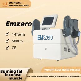 Ventas calientes EMSzero 14 Tesla 6000W RF Muscle Stimulate RF Equipment Eliminación de grasa EMS Body Slimming Build Sculpt Machine