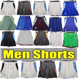 Ventas calientes French Argentina Soccer Shorts 24/25 Kit Maradona Germanys de Paul Di Maria Portugals Inglaterra Fans Chile Croacia Fútbol Pantalones Italia Home Away Belgium