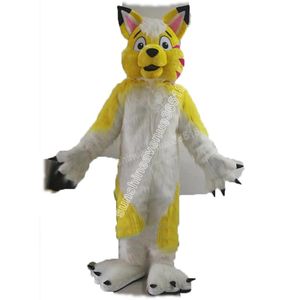 Ventes chaudes furseuit husky chien mascotte costume top caricot anime thème de thème carnaval unisexe adultes taille de Noël d'anniversaire de Noël