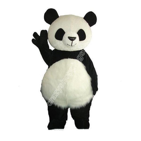 Costumes de mascotte de panda géant de ventes chaudes Déguisements de thème de dessin animé Mascotte de lycée Ad Apparel