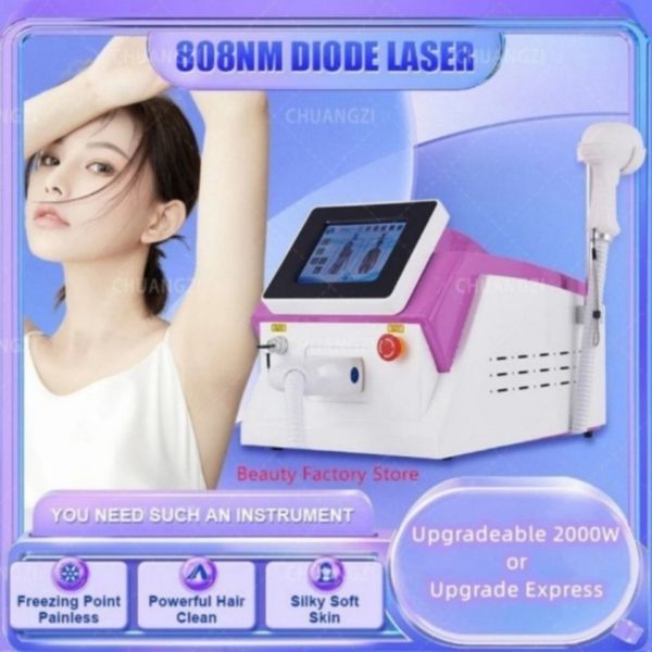 Ventes chaudes Épilation Machine 2000W 3Wavelength Glace Platine Épilation Diode Laser Équipement