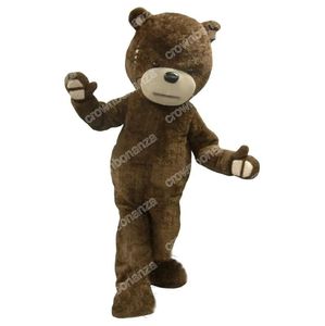 Costume de mascotte d'ours brun personnalisé pour halloween, déguisement en peluche pour fête d'anniversaire de carnaval, offres spéciales