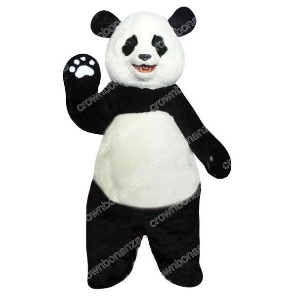 Offres spéciales halloween personnalisé souriant Panda mascotte Costume déguisement carnaval fête d'anniversaire en peluche costume