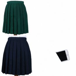 Hot Sales Harajuku Stijl Vrouwen College Effen Kleur Geplooide Rokken Snoep Kleur Cosplay JK Uniform Lolita Rok Verstelbare Zak c8RU #