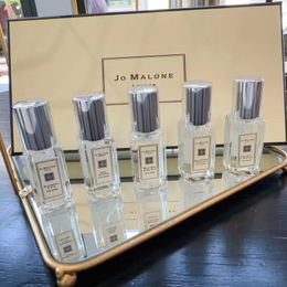 Hot Sales Jo Malone London Parfum Set 9 ml 5pc Geschenkdoos Engelse Peer Zeen Zout Wild Bluebell Parfum Keulen 5 In 1 Kit Langdurige geur Geur Spray Hoge kwaliteit Hoge kwaliteit