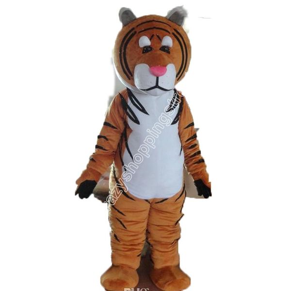 Offres spéciales Costumes de mascotte de tigre réaliste thème de dessin animé déguisement mascotte de lycée vêtements publicitaires