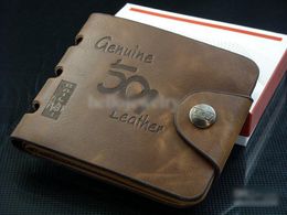 Offres spéciales hommes de haute qualité en cuir portefeuille poches carte embrayage Cente pliant sac à main 11*9*1.5 cm 10 pcs/lot