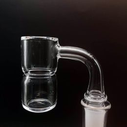 Hot sales Nieuwe Splash Guard Quartz Banger Afgeschuinde Rand Quartz Nail 10mm 14mm 18mm Man Vrouw 45 90 Quartz Nagels Voor Water Bongs