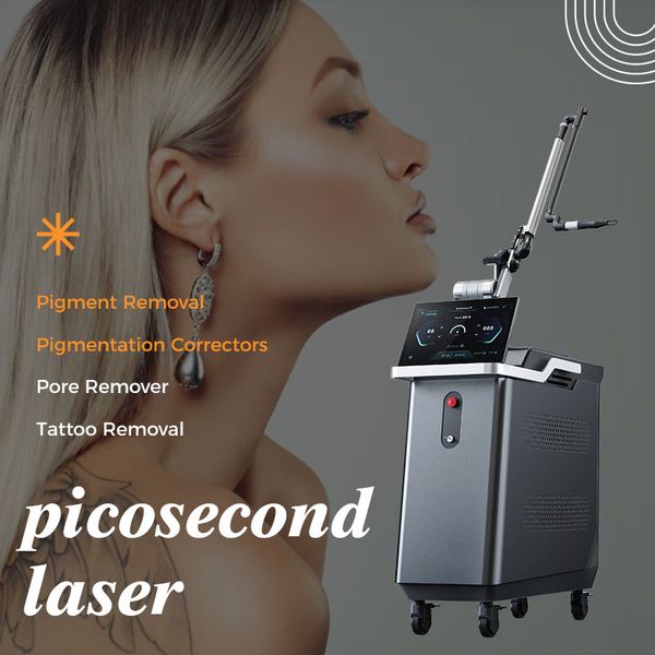 Ventes à chaud Pico Laser Machine Picoseconde Laser Tatouage True Laser Freckle Repulation Beauty Équipement de beauté 1 ans Personnalisation du logo Garantie