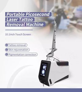 Hot sales Picoseconde laser Q Switched Nd: Yag 1064nm Portable Laser machine tattoo verwijdering Pigment Ooglijn Vlekken verwijder apparaat Nd-Yag Pico Lazer schoonheid apparatuur