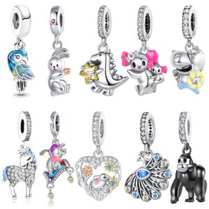 Hot sales Populaire charms hanger dier serie koala accessoires DIY fit Pandora armband ketting designer vakantie cadeau met doos