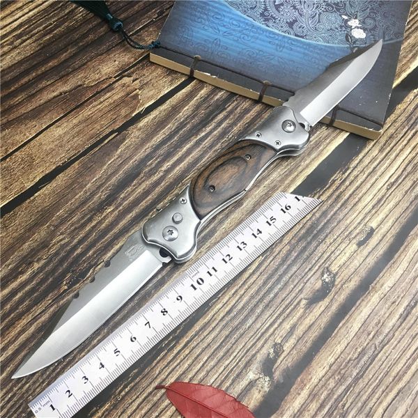 Ventas calientes Cuchillo plegable automático de bolsillo de acero inoxidable Cuchillo de caza de autodefensa afilado Cuchillo de supervivencia para acampar Herramienta EDC del ejército de alta dureza