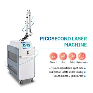 Ventes chaudes taches de rousseur verticales pigmentation Q Switch Nd Yag sourcil picoseconde Laser détatouage Machine âge taches Machine d'élimination à vendre