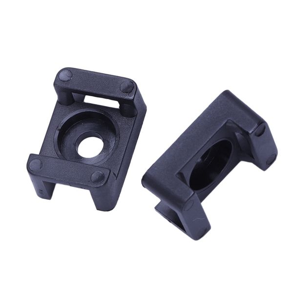 Support à vis chaude Mount selles Bases Câble Bracket 23mmx16mm 120 unités noir